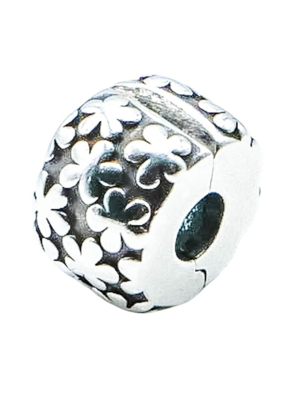 Pandora Flowers Clip Charm Sterling Silver Floral Bead – Retired